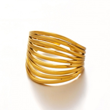 Bild von Großhandel Frauen Geschenk Offen Verstellbar Ring, Bunt 304 Edelstahl, Umweltfreundliche PVD Exquisit Stilvoll Schmuckbedarf