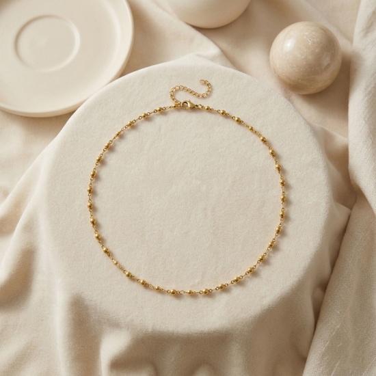 Picture of Wholesale Geometric Handmade Link Chain Necklace, 18K Real Gold Plated 304 Stainless Steel, Women's Eco-friendly PVD Waterproof Anti-Tarnish Hypoallergenic Exquisite Stylish Gift Jewelry For Retailer, 40cm(15.7") + 5cm(2") long