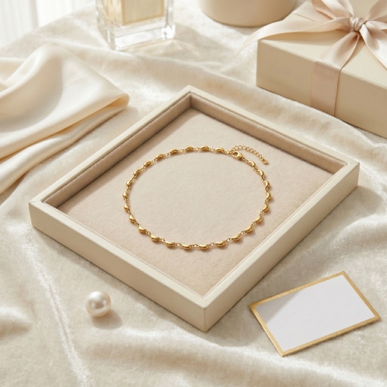 Picture of Wholesale Leaf Pentagram Star Handmade Link Chain Necklace, 18K Real Gold Plated 304 Stainless Steel, Women's Eco-friendly PVD Waterproof Anti-Tarnish Hypoallergenic Exquisite Stylish Gift Jewelry For Retailer, 40cm(15.7") + 5cm(2") long