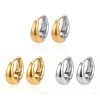 Picture of Wholesale Exquisite Retro Huggie Hoop Earrings, Multicolor 304 Stainless Steel, Women's Eco-friendly Gift Jewelry Supply