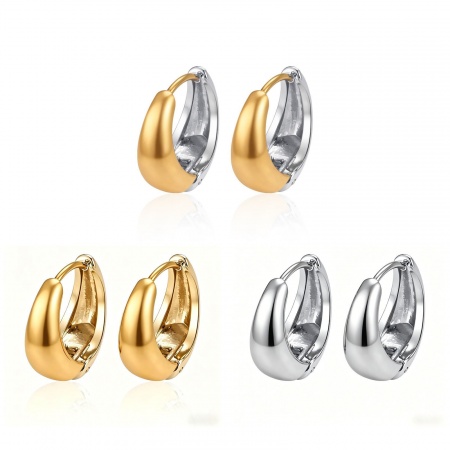 Immagine di Squisito Retrò Orecchini Ad Anello Abbraccio All'Ingrosso, Multicolore 304 Acciaio Inossidabile, Donne Ecologico Regalo Fornitura di Gioielli, 1 Paio
