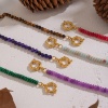 Picture of Wholesale Multicolor Beaded Necklace, 18K Gold Plated 304 Stainless Steel & Gemstone, Women's Eco-friendly PVD Retro Bohemia Boho Gift Jewelry For Retailer