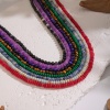 Picture of Wholesale Multicolor Beaded Necklace, 18K Gold Plated 304 Stainless Steel & Gemstone, Women's Eco-friendly PVD Retro Bohemia Boho Gift Jewelry For Retailer