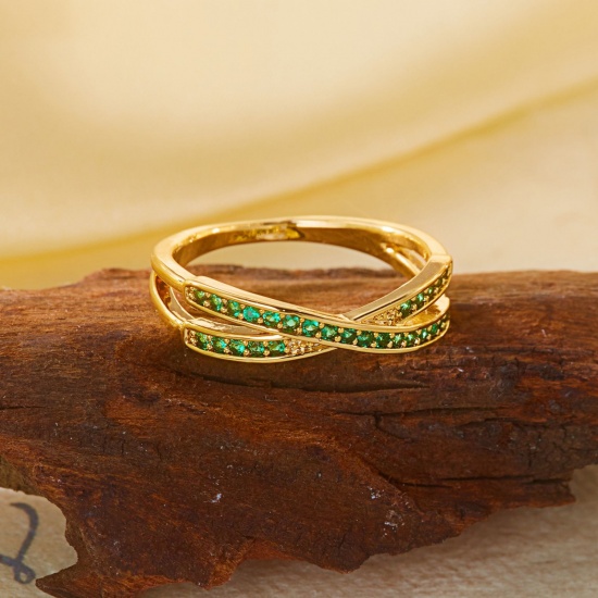 Picture of Wholesale Women's Gift Unadjustable Rings, Multicolor Brass, Stylish Dainty Jewelry Supply