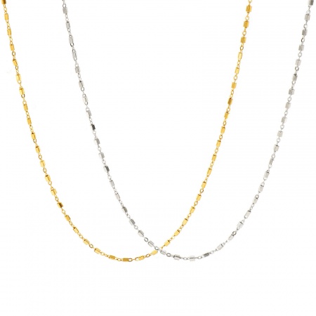 Imagen de Collares Al Por Mayor, Cadena de Cable Cruz Multicolor 304 Acero Inoxidable, Mujeres Respetuoso del Medio Ambiente Exquisito Elegante Regalo Joyería Para Minorista, 40cm + 5cm longitud, 1 Unidad