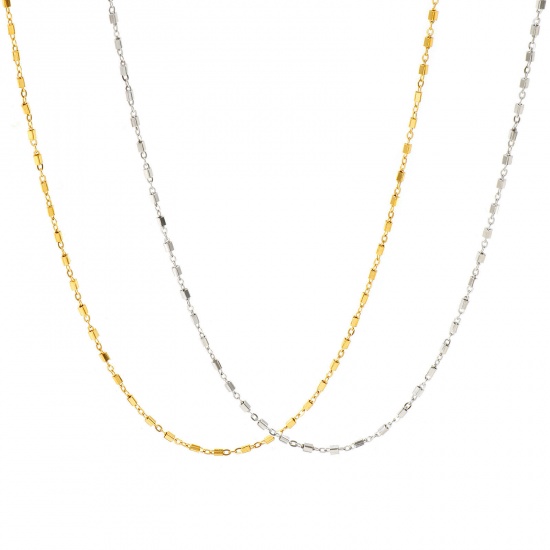 Picture of Wholesale Link Cable Chain Necklace, Multicolor 304 Stainless Steel, Women's Eco-friendly Exquisite Stylish Gift Jewelry For Retailer, 40cm(15.7") + 5cm(2") long