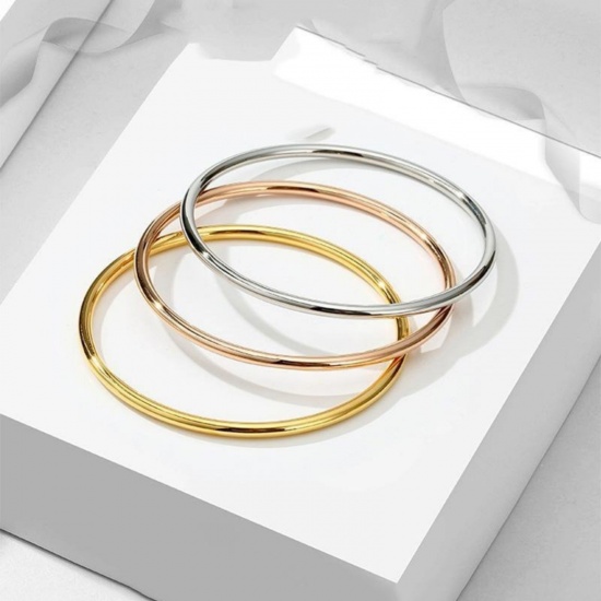 Imagen de Latón Brazalete Al Por Mayor, Multicolor Mujeres Exquisito Elegante Regalo Suministro de Joyería, 1 Unidad