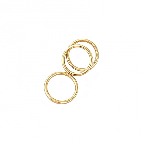 Imagen de Mujeres Regalo No Ajustable Anillos Al Por Mayor, Chapado en Oro de 18K Latón, Elegante Minimalista Suministro de Joyería, 1 Unidad