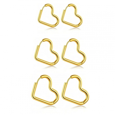 Immagine di Classico Minimalista Orecchini Circolari All'Ingrosso, Geometrica Multicolore 304 Acciaio Inossidabile, Unisex Regalo Fornitura di Gioielli, 1 Paio