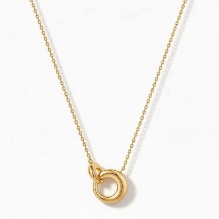 Immagine di Anello Collana con Ciondolo All'Ingrosso, Multicolore Ottone Donne Squisito Elegante Regalo Gioielli Per Rivenditore, 45cm + 5cm Lunghezza, 1 Pz