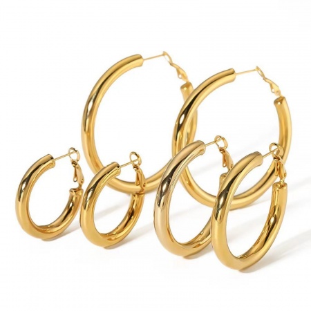 Immagine di Squisito Elegante Orecchini Circolari All'Ingrosso, Tondo Multicolore Ottone, Donne Regalo Fornitura di Gioielli, 1 Paio