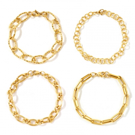 Picture of Wholesale 304 Stainless Steel Bracelets, Eco-friendly, Unisex Simple Stylish Gift Jewelry Supply, 19cm(7.5") long, 1 Piece