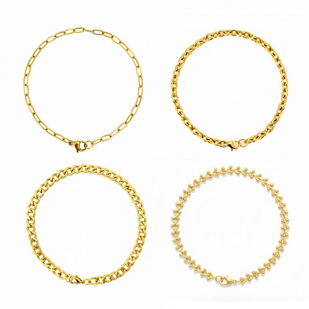 Image de Wholesale 304 Stainless Steel Bracelets, Silver Tone Unisex Stylish Simple & Casual Gift Jewelry Supply, 21cm(8.3") long, 1 Piece