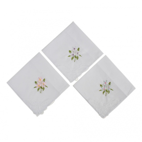 Immagine di Cotton Handkerchief Square Flower 1 Set