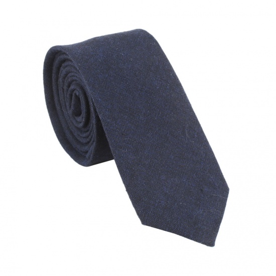 Bild von Cotton Men's Necktie Tie French Gray 145cm x 6cm, 1 Piece