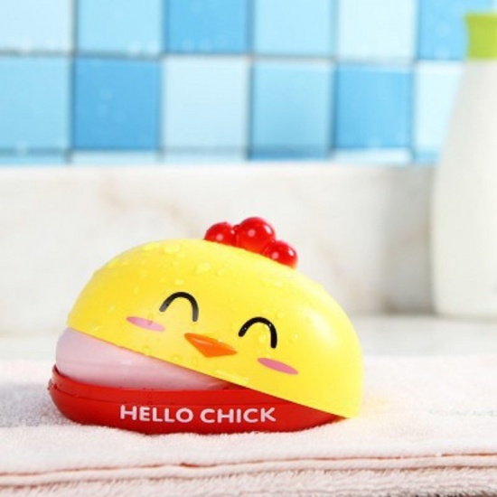 Picture of PP Soap Box Chicken Pink 10.5cm x 7.5cm, 1 Piece