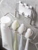 Image de Support de Brosse à Dents et Dentifrice en 201 Acier Inoxydable Blanc 11.8cm x 5.3cm, 1 Pièce