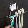 Image de Support de Brosse à Dents et Dentifrice en 201 Acier Inoxydable Blanc 11.8cm x 5.3cm, 1 Pièce