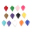 Immagine di Ottone Sequins Smaltati Charms Oro Placcato Rosso Petalo 18mm x 12mm, 10 Pz