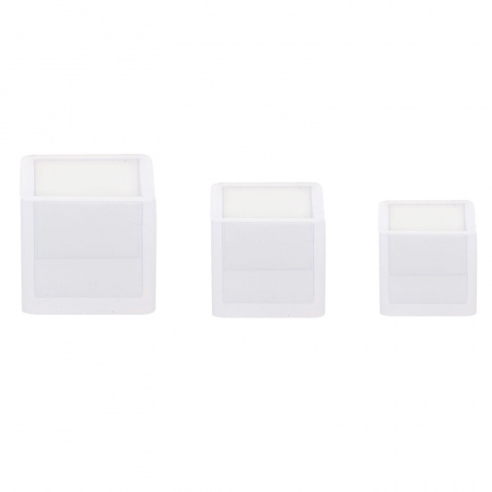 Picture of Silicone Resin Mold For Jewelry Making Cube White