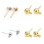 Image de Boucles d'Oreilles Puces en 304 Acier Inoxydable Balle Doré avec Boucle 9mm x 6mm, Epaisseur de Fil: (21 gauge), 6 Pcs