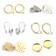 Image de Accessoires de Boucles d'Oreilles en 304 Acier Inoxydable Multicolore 4 Pcs