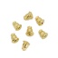 Picture of 304 Stainless Steel Ear Nuts Post Stopper Earring Findings Bullet Gold Plated 6mm( 2/8") x 5mm( 2/8"), 10 PCs
