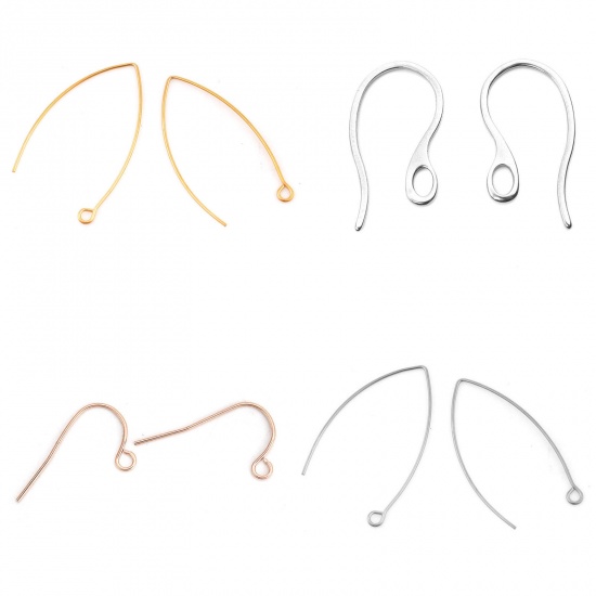 Picture of Stainless Steel Ear Wire Hooks Earring Multicolor With Loop