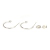 Picture of 304 Stainless Steel Ear Post Stud Earrings Circle Ring Silver Tone 18mm x 3mm, Post/ Wire Size: (20 gauge), 5 Pairs