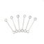 Picture of 304 Stainless Steel Eye Pins Silver Tone 30mm(1 1/8") long, 0.7mm (21 gauge), 100 PCs