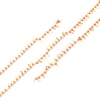 Picture of 304 Stainless Steel & Glass Link Curb Chain Drop Gold Plated Grayish White 8x3mm, 1 M