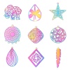 Изображение Stainless Steel Filigree Stamping Charms Elephant Animal AB Color Plating 24mm x 22mm, 10 PCs