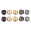 Immagine di 304 Acciaio Inossidabile Colata Perline Tondo Argento Antico Costellazione Cancro Circa 10mm Dia., Buco: Circa 4.3mm, 1 Pz