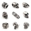 Immagine di 304 Acciaio Inossidabile Colata Perline Cranio Argento Antico 11mm x 10mm, Buco: Circa 6.1mm, 2 Pz