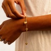 Picture of Wholesale 304 Stainless Steel Anklet, Gold Plated Vacuum Plating, Women's Stylish Ins Style Gift Jewelry Supply