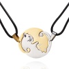 Изображение Stainless Steel Couple Necklace Silver Tone Black Cat 48cm(18 7/8") long, 1 Set ( 2 PCs/Set)