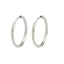 304ステンレス鋼 フープピアス シルバートーン 円形 19mm 直径、 ワイヤーサイズ: （21号）、 2 個 の画像