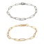 Изображение Stainless Steel Cable Chain Bracelets Silver Tone 19cm(7 4/8") long, 1 Piece