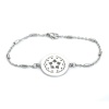 Picture of 304 Stainless Steel Bracelets Silver Tone Heart 19cm(7 4/8") long, 1 Piece