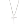 Image de Colliers en 304 Acier Inoxydable Religieux Argent Mat Croix 45cm Long, 1 Pièce