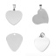 Immagine di 304 Acciaio Inossidabile Ciondoli Cuore Tono Argento Modifiche in bianco di timbratura Un Lato 3.8cm x 3cm , 1 Pz