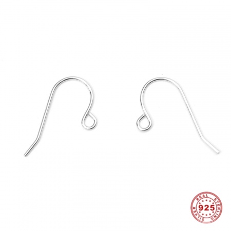 Argento Sterling Orecchino Accessori Argento W/ Loop 20mm x 13mm, Post / Filo Dimensione (21 misura), 1 Grammo (Circa 6-8 Pz)