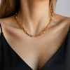 Picture of Eco-friendly Vacuum Plating Stylish Simple 18K Real Gold Plated Copper Link Chain Necklace For Women Party