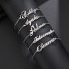 Изображение Stainless Steel Customized Name Bracelets Personalized Letter Charm Pendant Multicolor 1 Piece