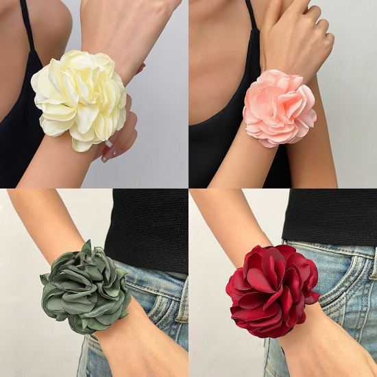Изображение Flocking Wedding Bracelets Multicolor Rose Flower