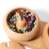 Picture of Wood Bead Spinner For Seed Bead String Tool Jewelry Making Bowl Natural