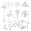 Image de 3 Pcs Pendentifs en 304 Acier Inoxydable Insecte Papillon Argent Mat Ailes Creux