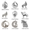 10 個 亜鉛合金 ペンダント 銀古美 オオカミ の画像