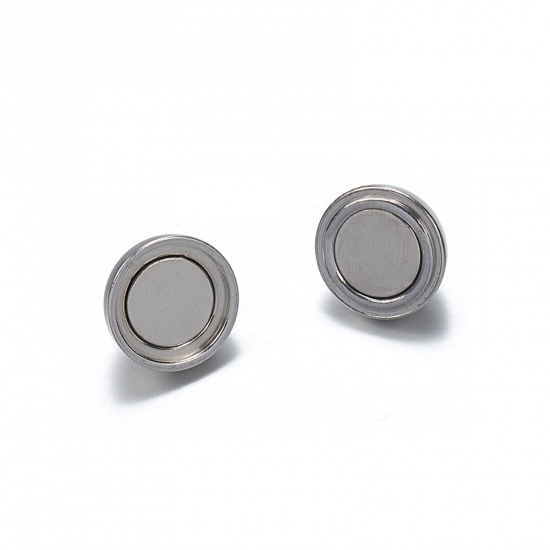 Picture of 1 Piece Vacuum Plating 304 Stainless Steel Magnetic Clasps Round