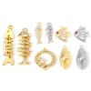 Image de 1 Pièce Connecteurs Pendentifs Breloques Bijoux d'Océan en Laiton Plaqué Or Véritable